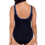Reebok Reflecting Rebel Zipper One-piece Swimsuit Black/Blue