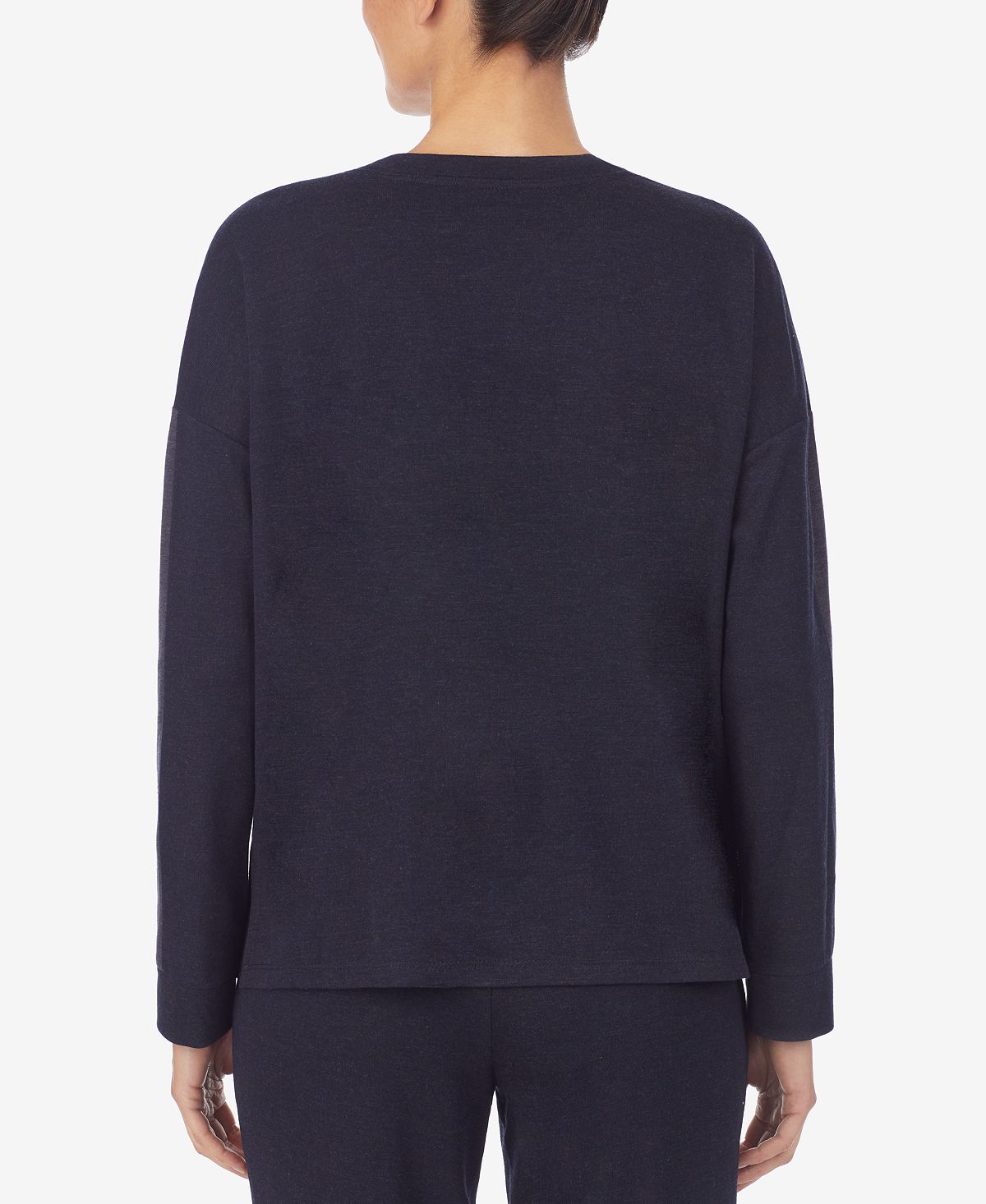 Refinery29 Colorblocked Pullover Pajama Top Black