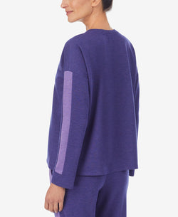 Refinery29 Colorblocked Pullover Pajama Top Navy thumbnail 2