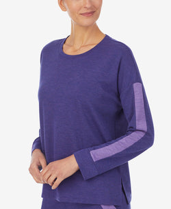 Refinery29 Colorblocked Pullover Pajama Top Navy thumbnail 3