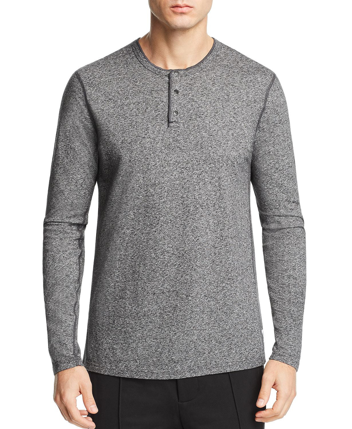 Reigning Champ Long Sleeve Henley T-shirt Charcoal