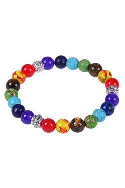 Repeating 7-Chakra Stone Reiki Healing Bracelet thumbnail 3