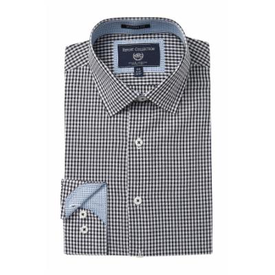 Report Collection Modern Fit Check Print Dress Shirt