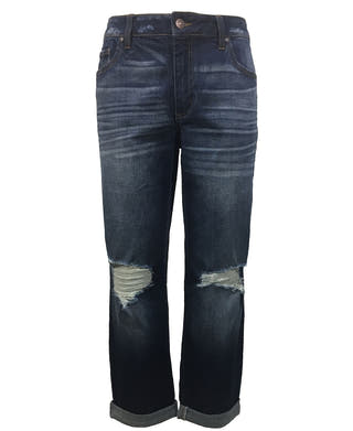 Rewash Juniors' Ripped Boyfriend Jeans Indigo Carbon