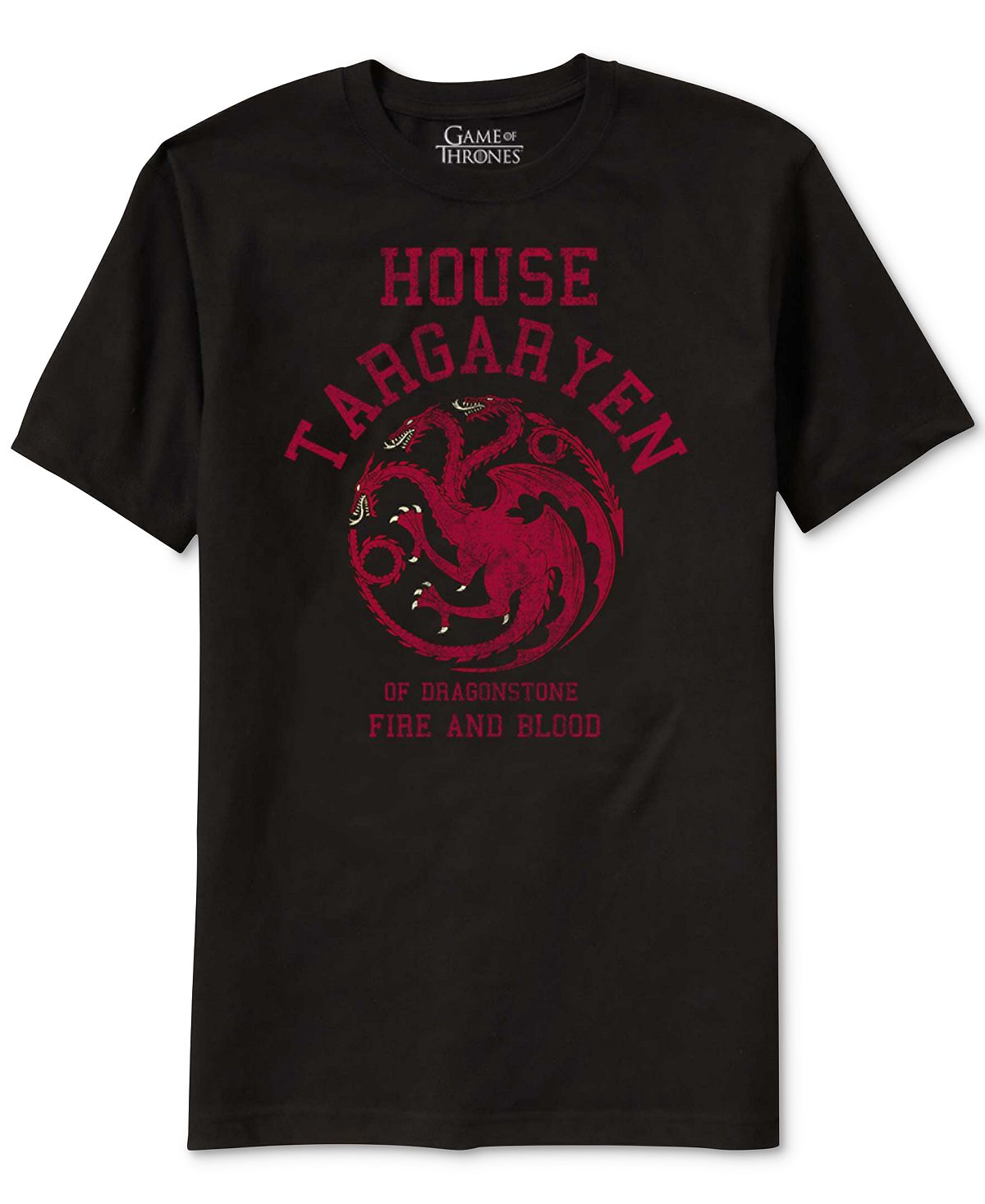 Ripple Junction Game Of Thrones House Targaryen Graphic T-shirt Black