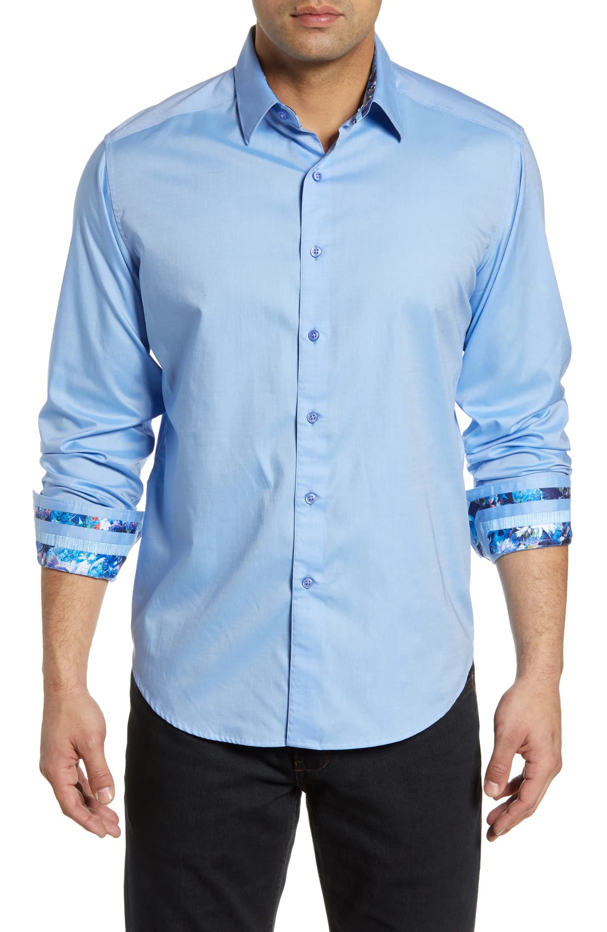 Robert Graham Men's Rutherford Classic Fit Sport Shirt Blue