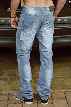 Rock & Stone Denim-Blue Ripped Patches Jean thumbnail 4