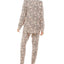 Roudelain Fuzzy Luxe Lounge Set Zodiac Leopard Crystal Gray