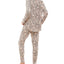 Roudelain Fuzzy Luxe Lounge Set Zodiac Leopard Crystal Gray
