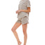 Roudelain Printed T-shirt & Shorts Pajamas Set Disco Leopard C