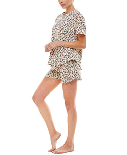 Roudelain Printed T-shirt & Shorts Pajamas Set Disco Leopard C thumbnail 4