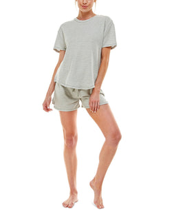 Roudelain Printed T-shirt & Shorts Pajamas Set True Stripe Lil thumbnail 2
