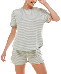 Roudelain Printed T-shirt & Shorts Pajamas Set True Stripe Lil thumbnail 3