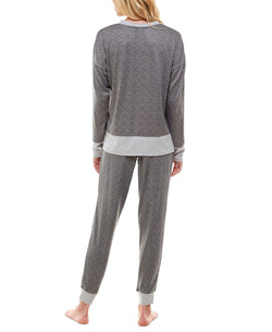 Roudelain Whisper Luxe Drop Shoulder & Jogger Set Space Dye Grey Flannel/soft Silver thumbnail 2