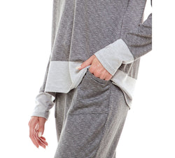 Roudelain Whisper Luxe Drop Shoulder & Jogger Set Space Dye Grey Flannel/soft Silver thumbnail 3