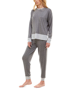 Roudelain Whisper Luxe Drop Shoulder & Jogger Set Space Dye Grey Flannel/soft Silver thumbnail 4