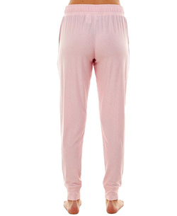 Roudelain Wo Ultra-soft Jogger Pajama Bottoms Set Of 2 Space Dye Cameo Pink/girly Leopard thumbnail 4
