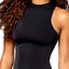 Roxy Anthracite-Black High-Neck Racerback Tankini Top