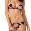 Roxy Anthracite Mexican-Rose Reversible Lace-Up 70's Bikini Bottom