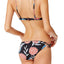 Roxy Anthracite Mexican-Rose Reversible Lace-Up 70's Bikini Bottom