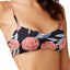 Roxy Anthracite Mexican-Rose Softly-Love Reversible Athletic Bikini Top