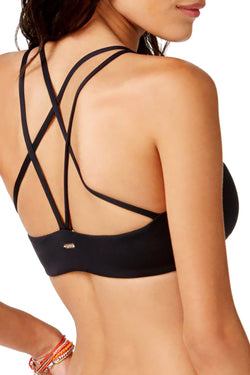 Roxy Black Softly Love High-Neck Crop Bikini Top thumbnail 3