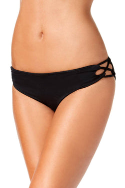 Roxy Black Softly-Love Lace-Up Bikini Bottom thumbnail 1