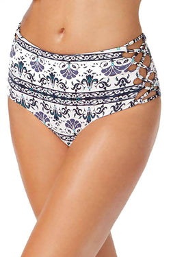 Roxy Blue/Multi Reversible High-Waist Bikini Bottom thumbnail 1