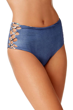Roxy Blue/Multi Reversible High-Waist Bikini Bottom thumbnail 2