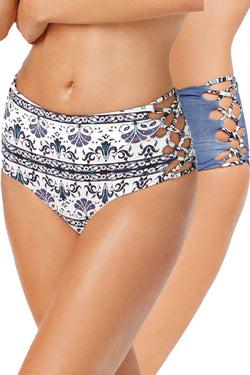 Roxy Blue/Multi Reversible High-Waist Bikini Bottom thumbnail 3