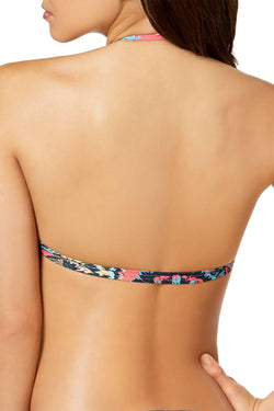 Roxy Coral-Pink Salty High-Neck Bikini Top thumbnail 4