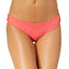Roxy Coral-Pink Strappy Cheeky 70's Bikini Bottom