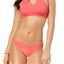 Roxy Coral-Pink Strappy Cheeky 70's Bikini Bottom