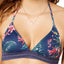 Roxy Dark-Blue Arizona-Dream Crochet-Trim Halter Bikini Top