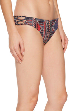 Roxy Festival Bazar Strappy Bikini Bottom in Multicolor thumbnail 4