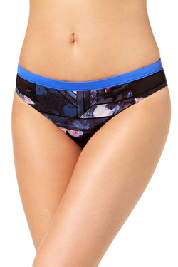 Roxy 'Keep It Scooter' Mesh Side Bikini Bottom in Anthracite Blur Paint thumbnail 2