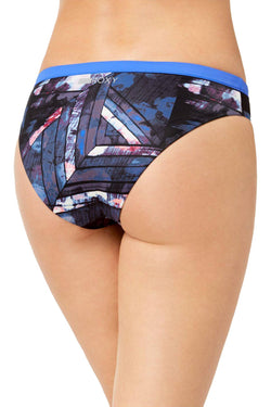 Roxy 'Keep It Scooter' Mesh Side Bikini Bottom in Anthracite Blur Paint thumbnail 1
