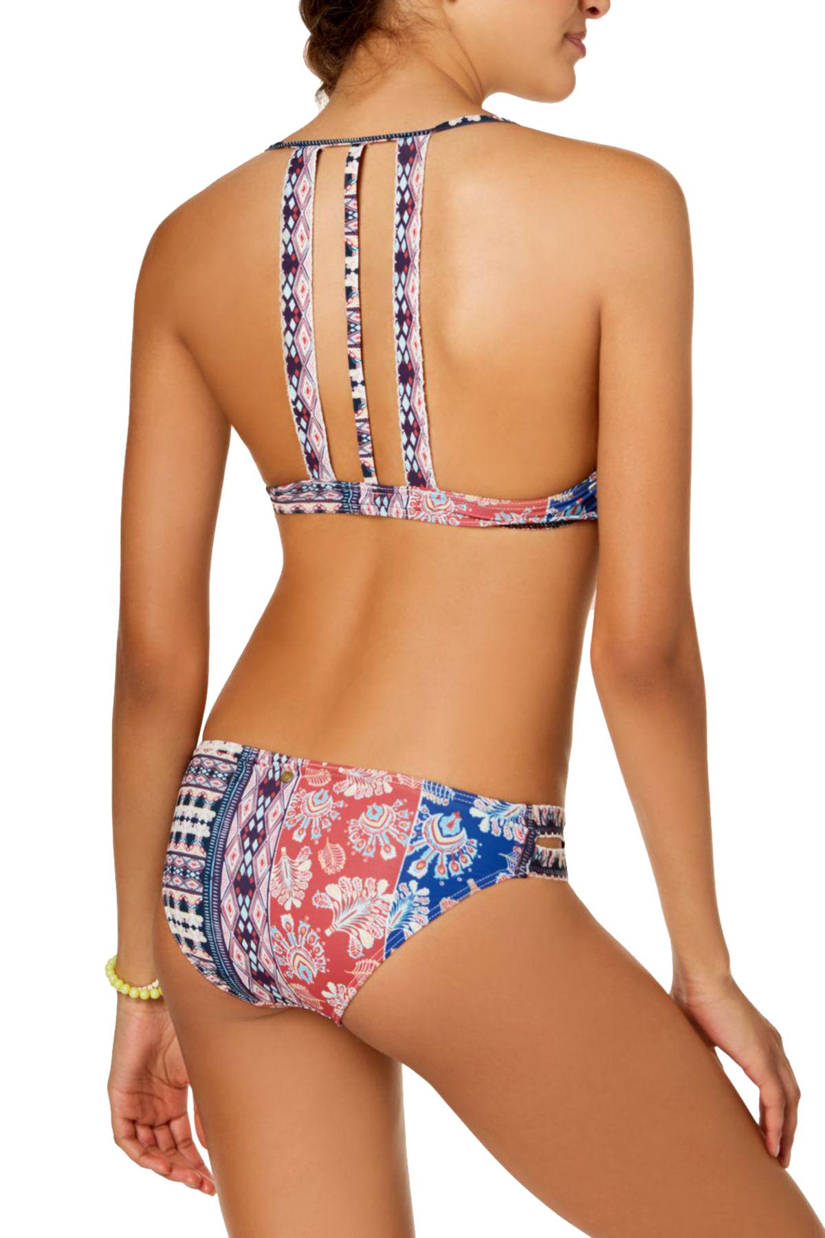 Roxy Multicolor Bohemian-Vibes Athletic Bikini Top