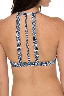 Roxy Navy/White Girl Of The Sea Athletic Bikini Top thumbnail 4