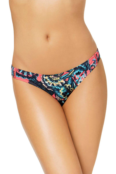 Roxy Salty Floral Surfer Bottom in Coral Pink