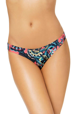 Roxy Salty Floral Surfer Bottom in Coral Pink thumbnail 2