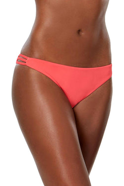 Roxy Softly Love Cheeky Bikini Bottom in Coral Pink thumbnail 2