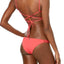 Roxy Softly Love Cheeky Bikini Bottom in Coral Pink