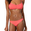 Roxy Softly Love Cheeky Bikini Bottom in Coral Pink