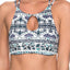 Roxy Square-Flower Softly Love Halter Crop Bikini Top