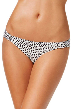 Roxy Watercolor Dots 70's Bikini Bottom in Black/White thumbnail 1