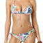 Roxy White/Floral-Soiree Softly-Love Side-Tie Surfer Bikini Bottom
