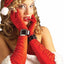 Rubies Costume Red Satin Miss Santa Gloves