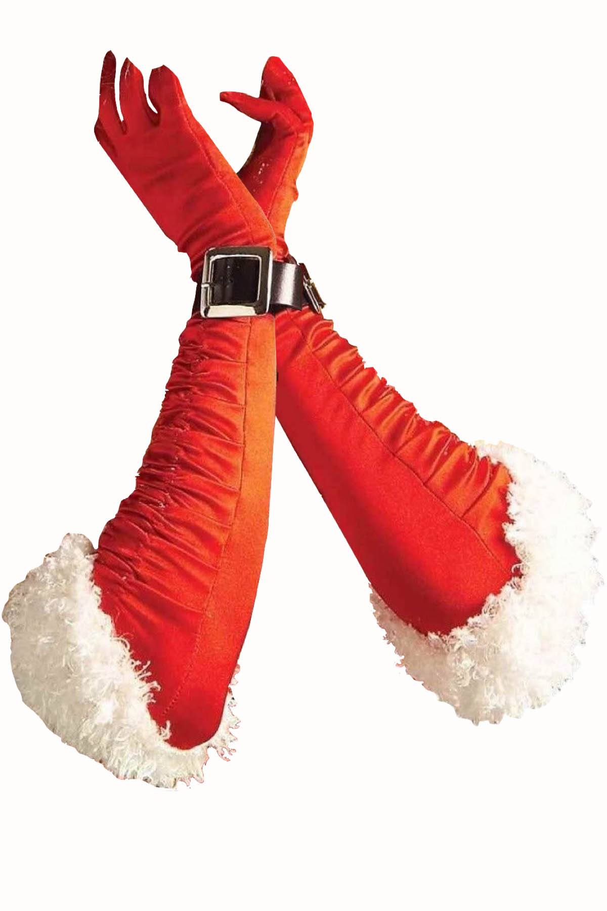 Rubies Costume Red Satin Miss Santa Gloves