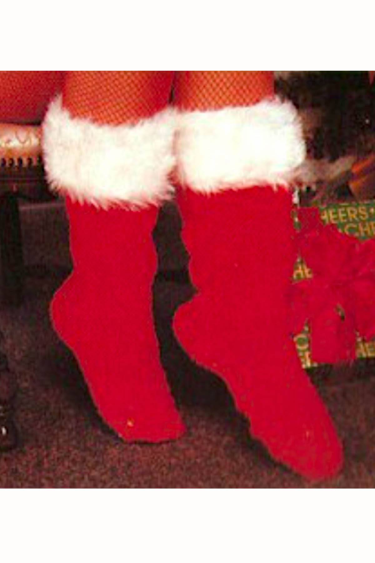 Rubies Costume Red & White Christmas Slippers